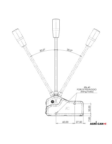 Levier simple de commande hydraulique